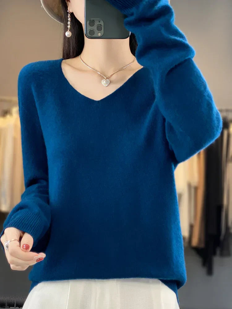 Jersey de mujer en suave mezcla de tejidos