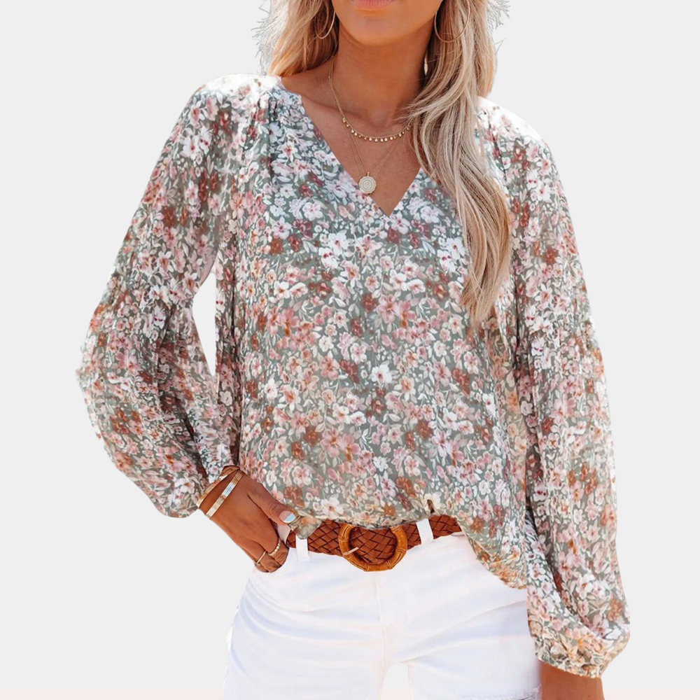 Amya - Blusa de manga larga para mujer