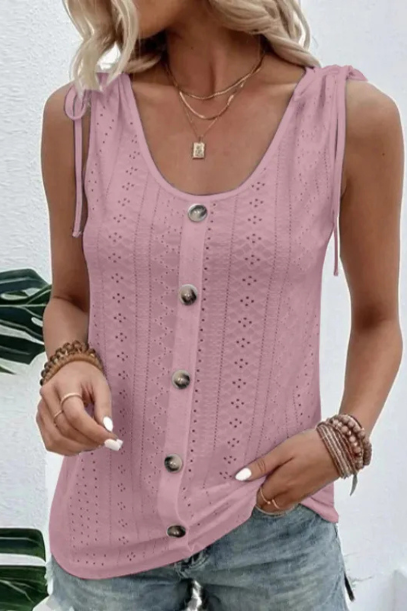 Araminta | Hombros Casual Con Lazo Tops
