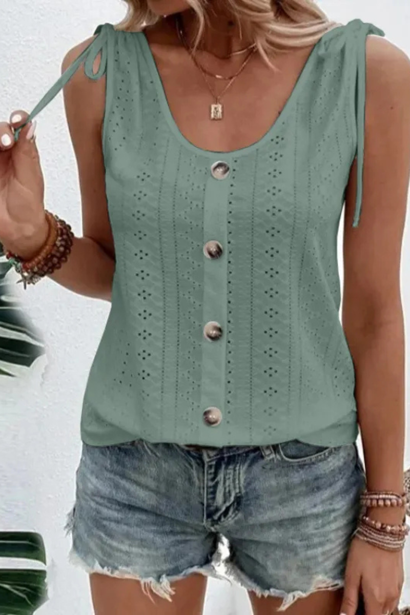 Araminta | Hombros Casual Con Lazo Tops