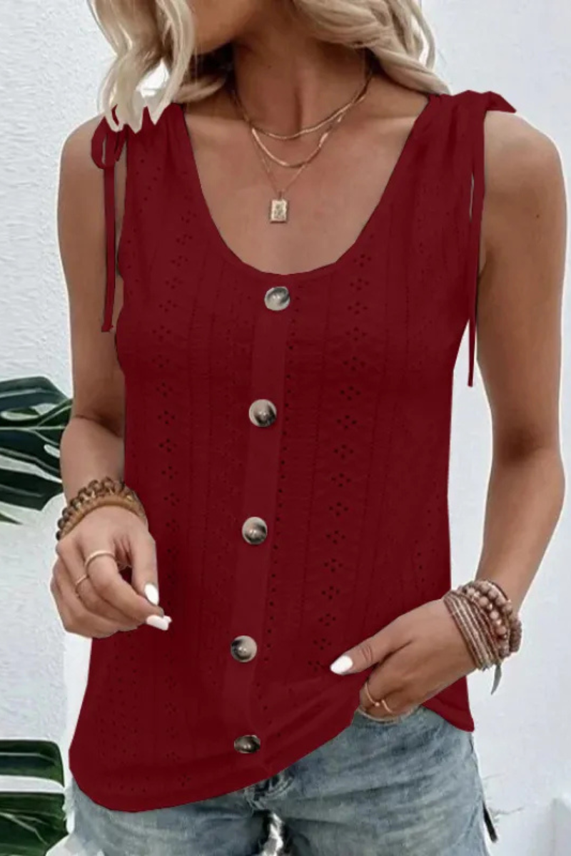 Araminta | Hombros Casual Con Lazo Tops