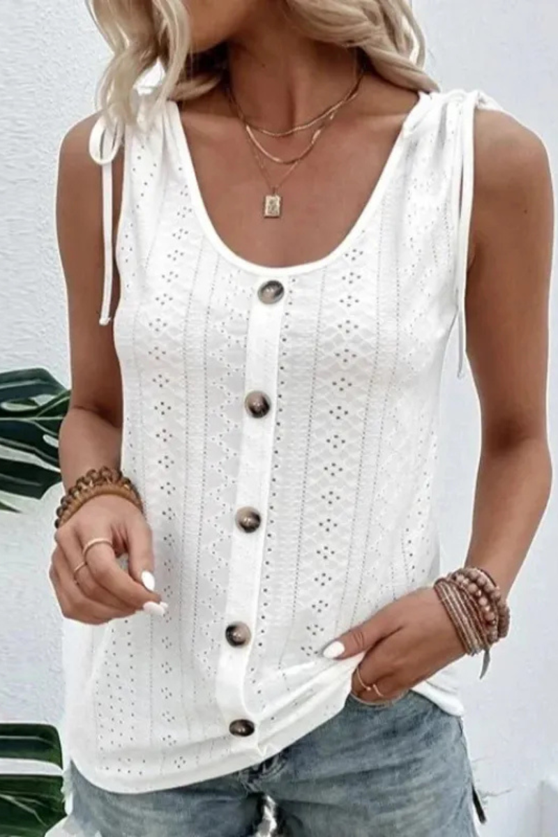 Araminta | Hombros Casual Con Lazo Tops