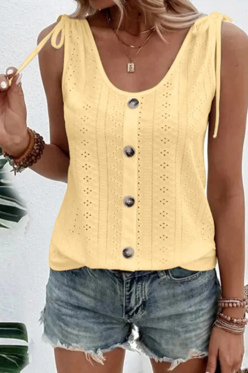 Araminta | Hombros Casual Con Lazo Tops