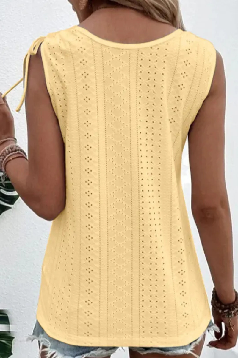 Araminta | Hombros Casual Con Lazo Tops