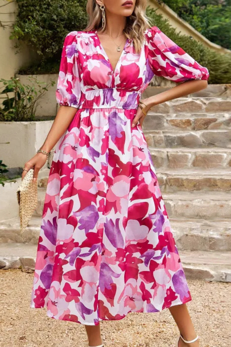 Auria | Vestido Temperamento Verano Cuello en V