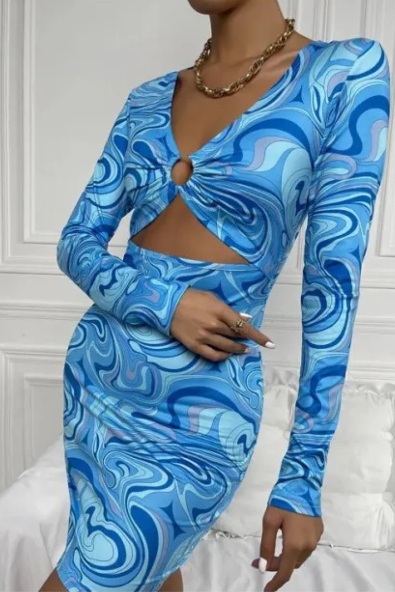 Aven | Casual Hollow Out Slim Fit Hip vestido