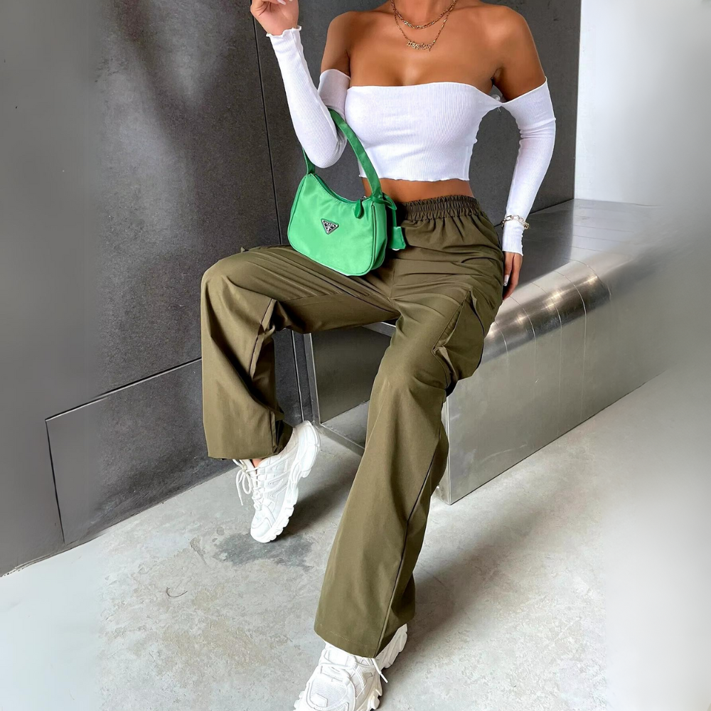 Aylin | Pantalon cargo droit chic