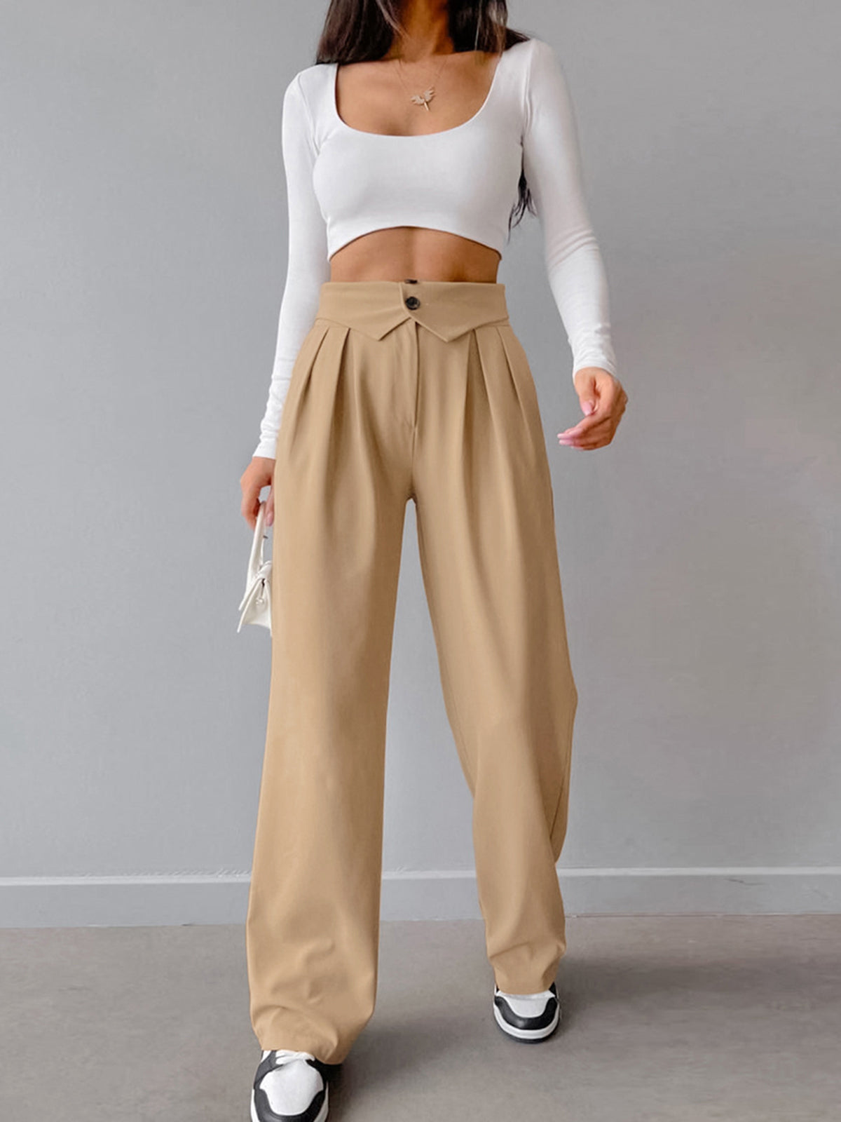 Krishna - Pantalones lisos de moda para mujer