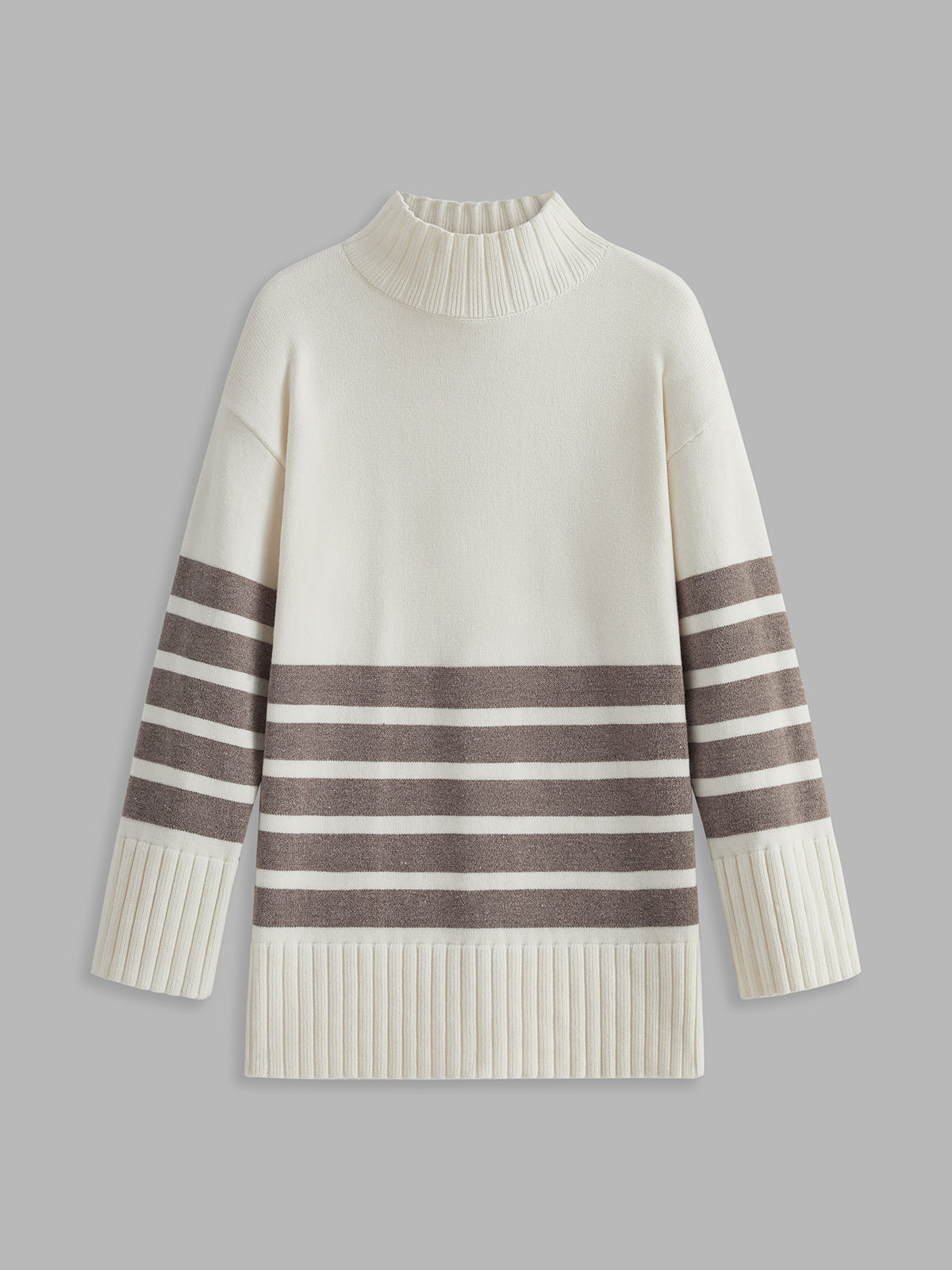 Miss Paris | Jersey de rayas con cuello alto