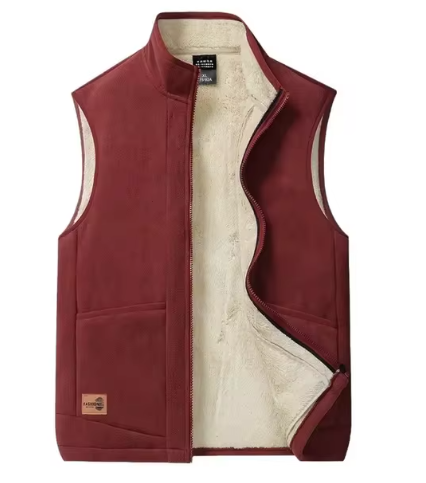 Chaleco de invierno forrado de abrigo para hombre