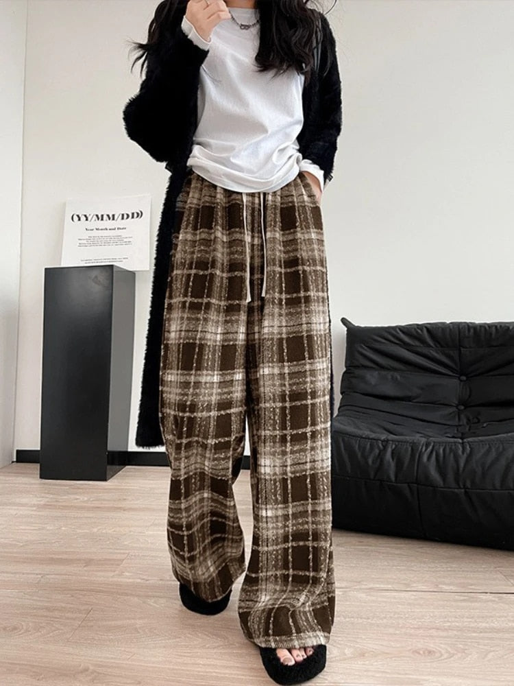 Tara | Pantalones de lana de tartán vintage