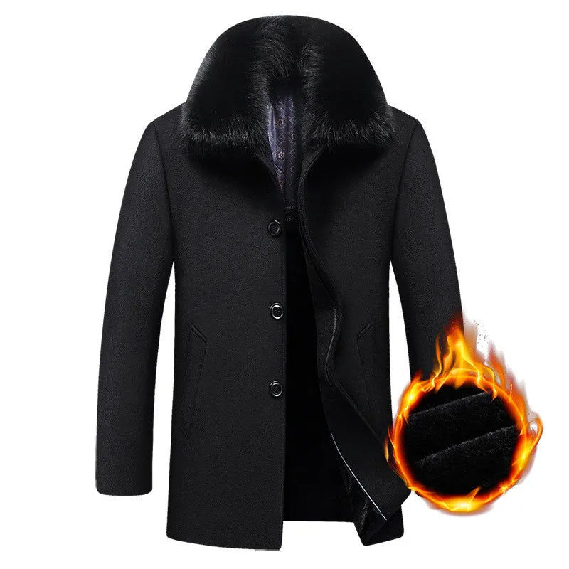 ROVIC | Abrigo de invierno con cuello de piel