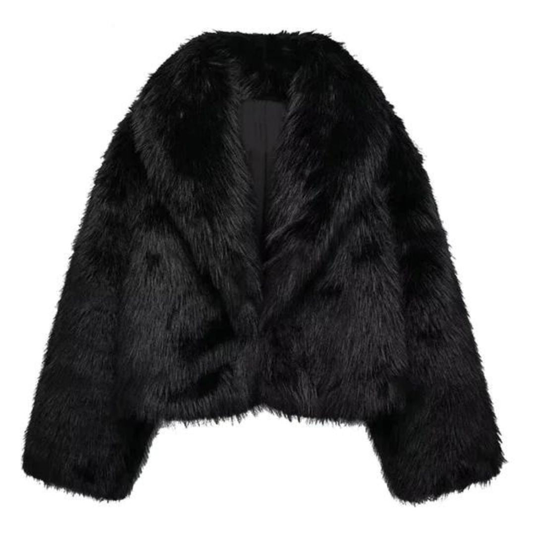 Chaqueta corta de abrigo para mujer