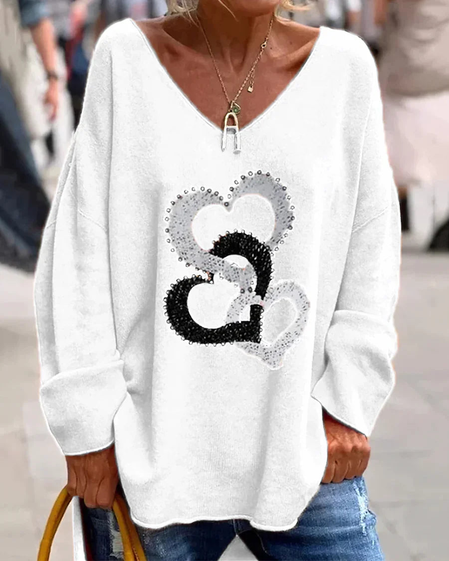 Flosa | cómodo jersey gráfico para mujer