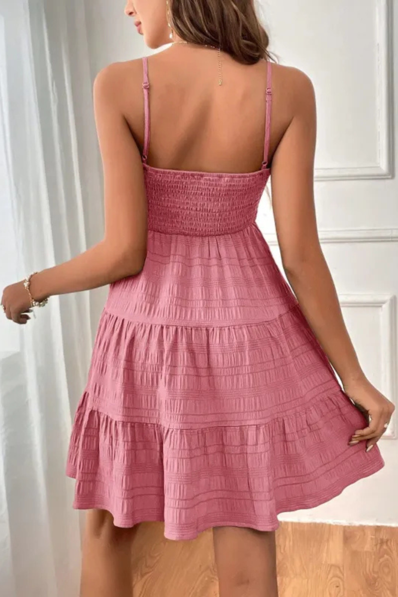 Belle | Vestido plisado con tirantes de verano