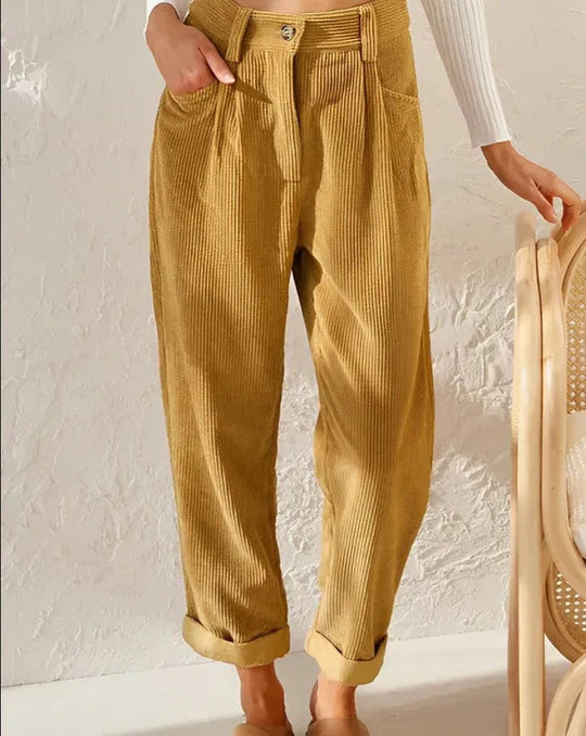 Kamryn - Pantalones clásicos de cintura alta para mujer