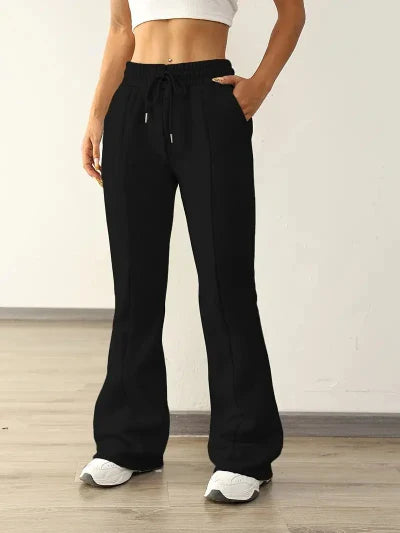 Candiece - Pantalones acampanados informales para mujer