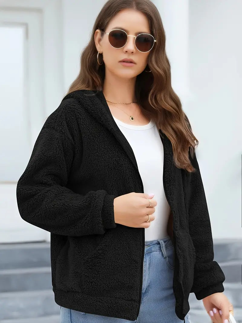 Lea | Chaqueta polar de invierno para mujer con capucha
