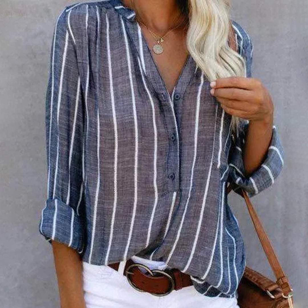 Blusa a rayas | Casual Chic | Aireada | Ideal para la oficina y el fin de semana