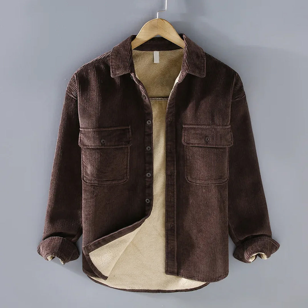 Leon - Chaqueta de invierno de pana para hombre