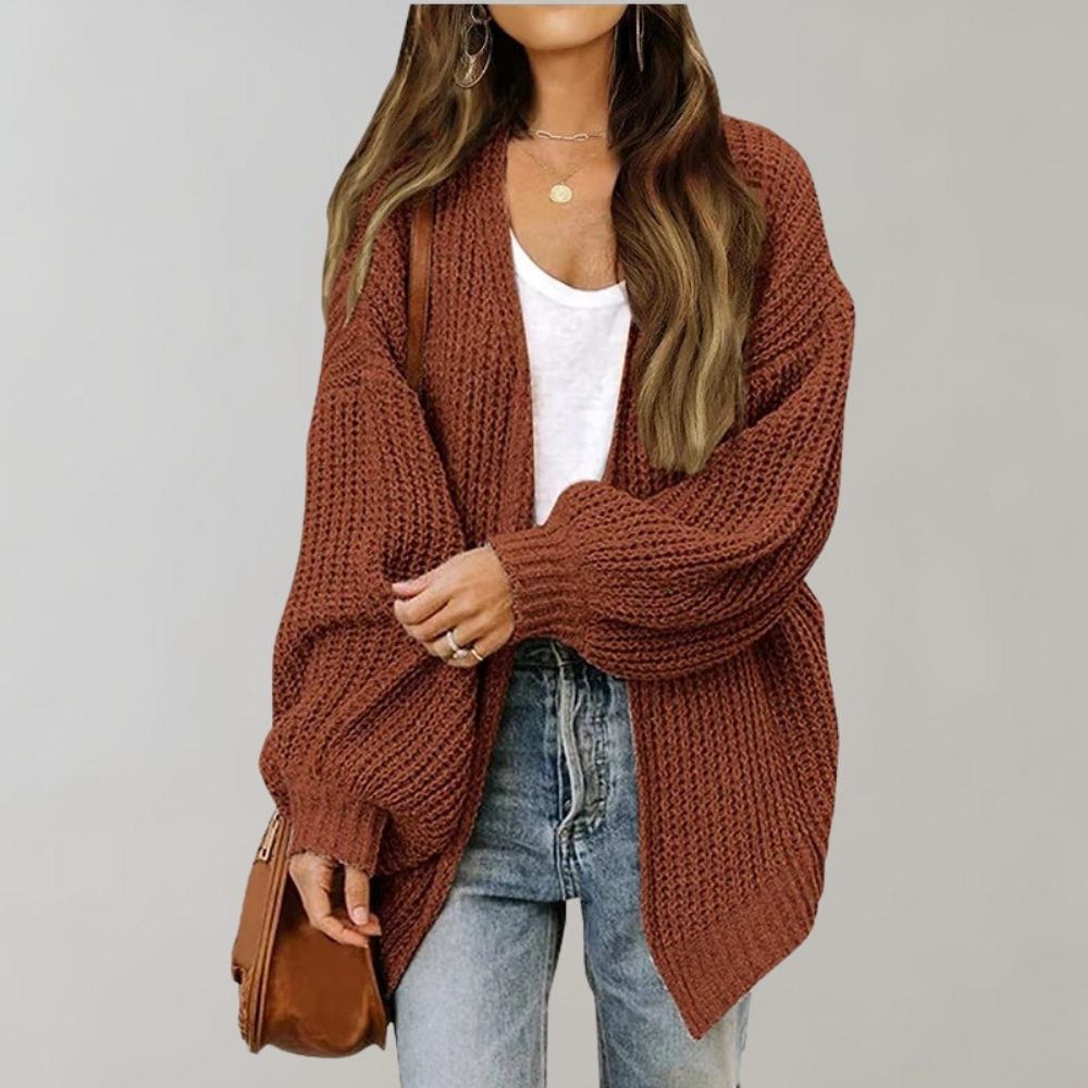 Leppa - Chaqueta de punto informal para mujer