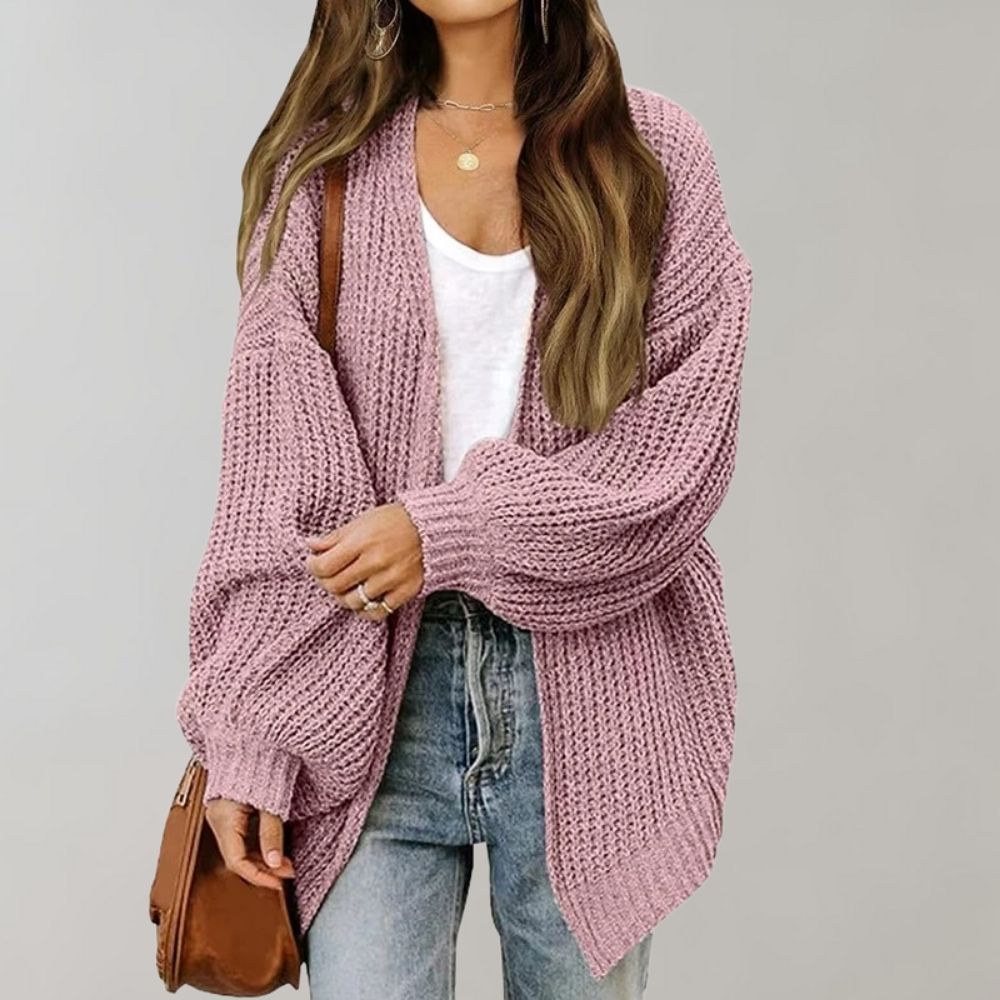 Leppa - Chaqueta de punto informal para mujer