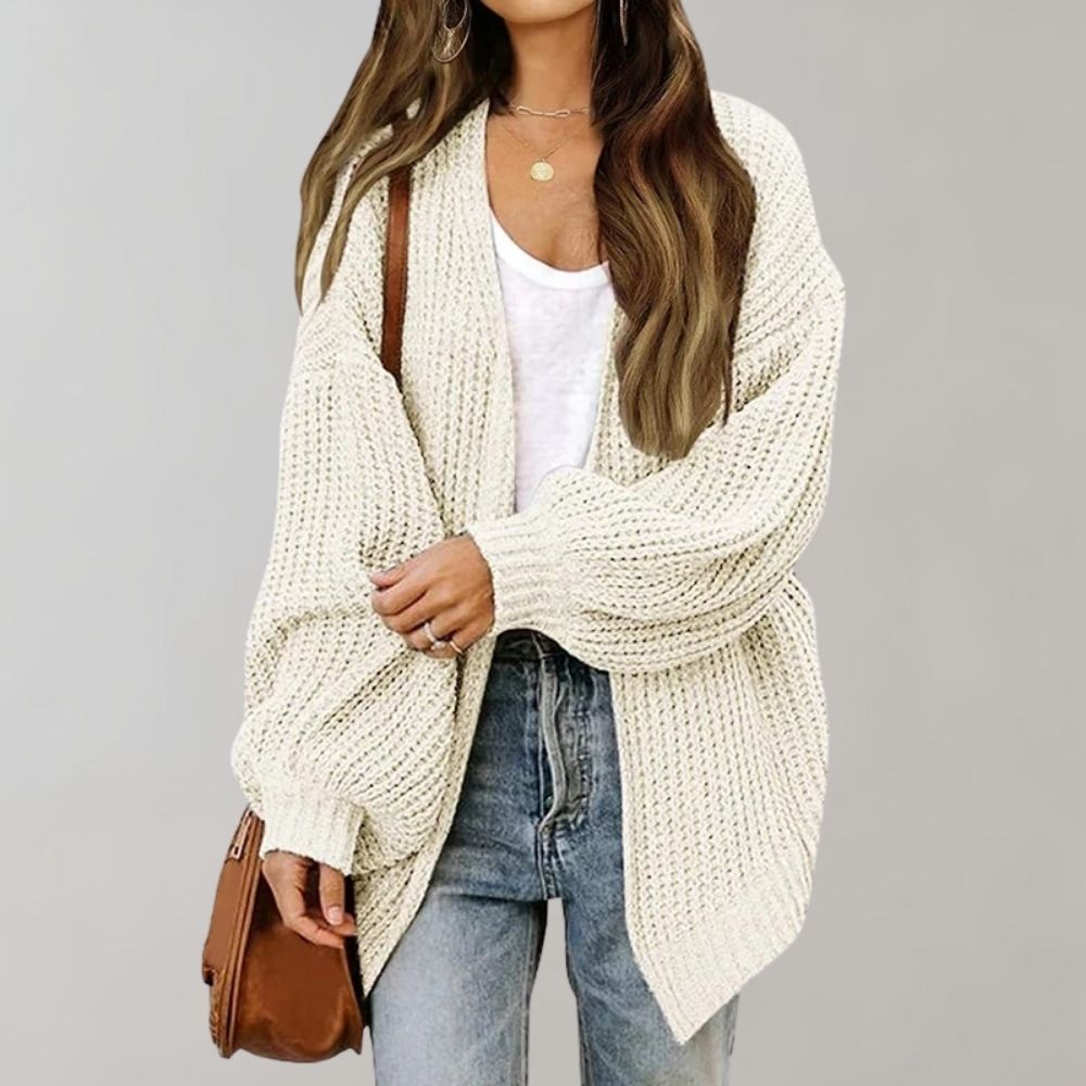 Leppa - Chaqueta de punto informal para mujer