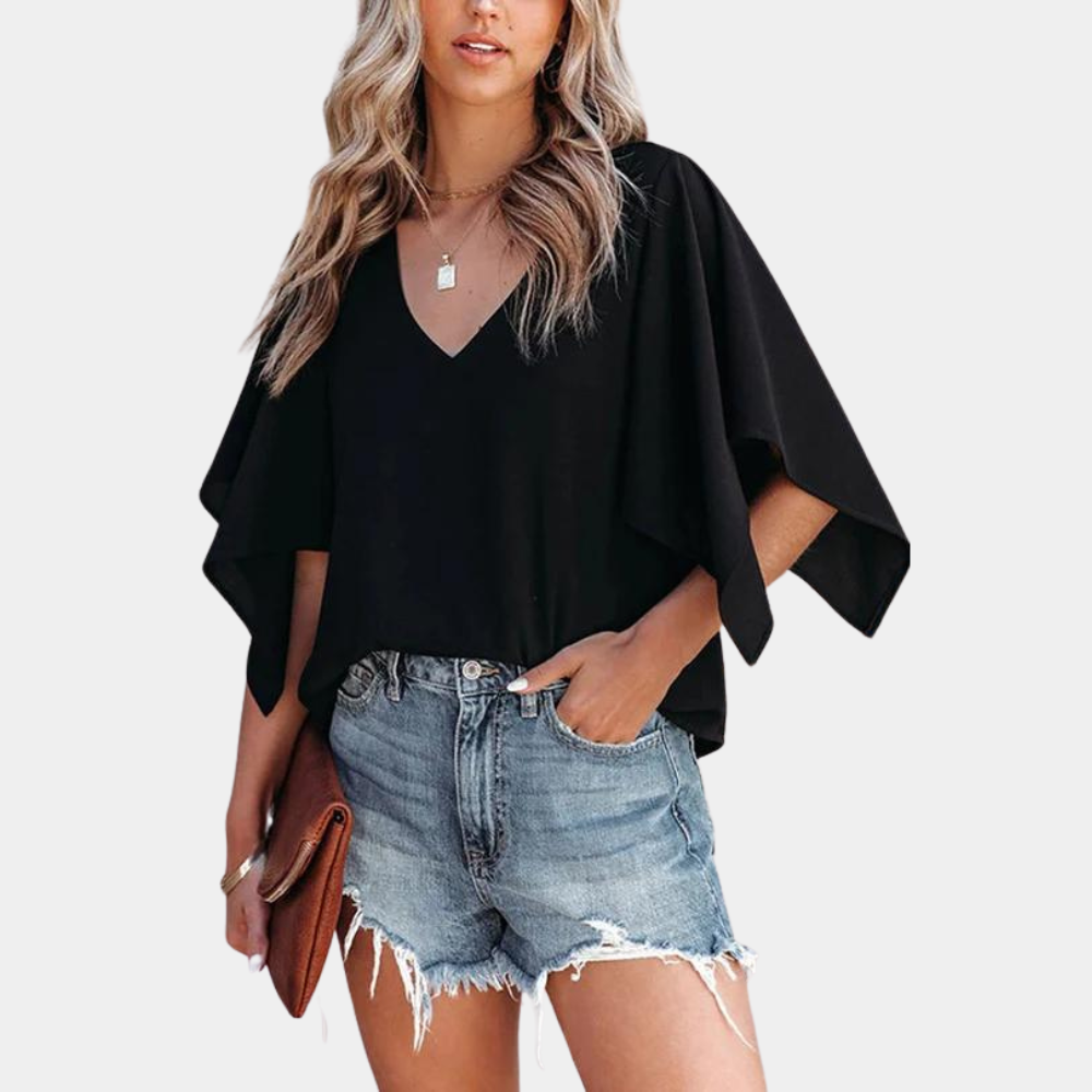 FRINA | Blusa de verano para mujer con mangas a la moda