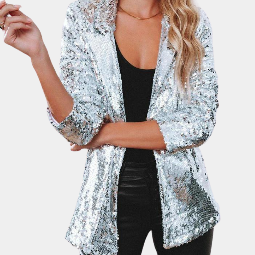 MELANIE | Elegante blazer de purpurina para mujer