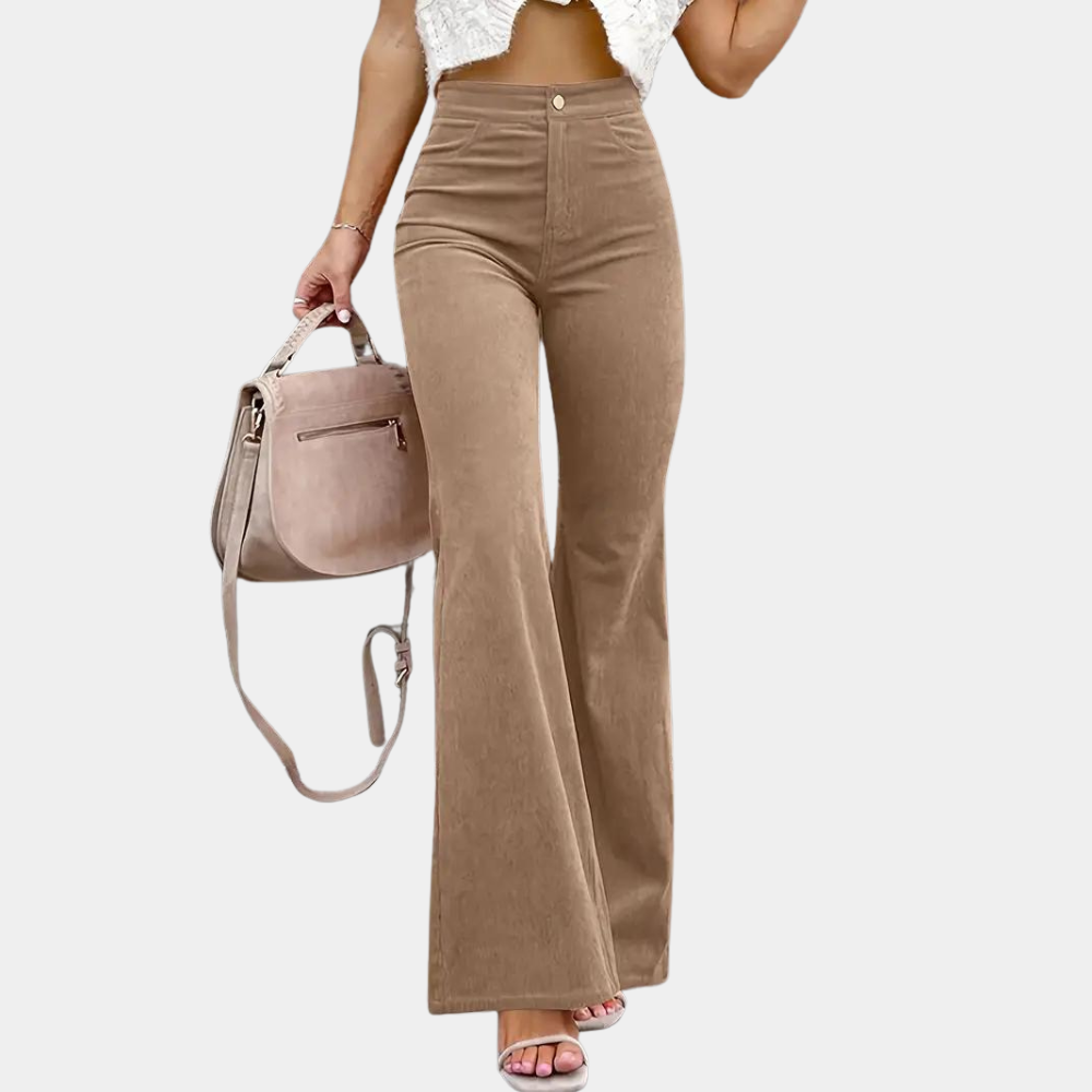 Elegantes pantalones acampanados para mujer
