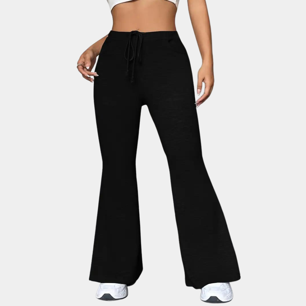 Cómodos pantalones acampanados para mujer