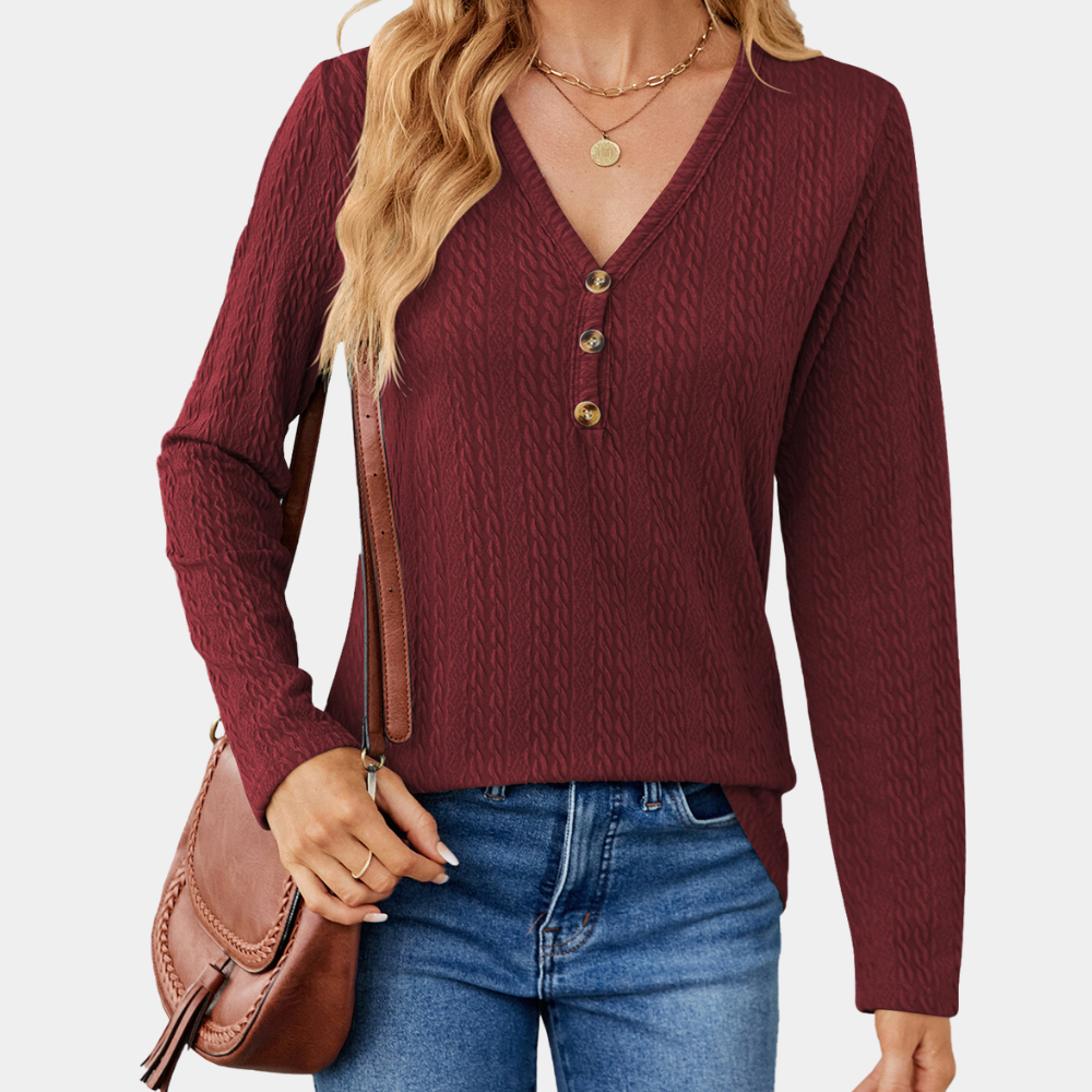 Camiseta de manga larga para mujer