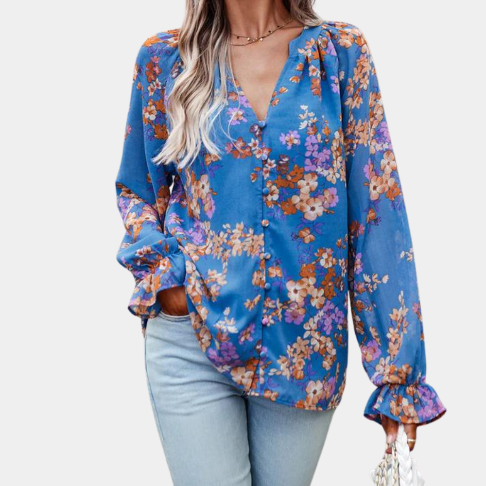 Elegante blusa floral para mujer