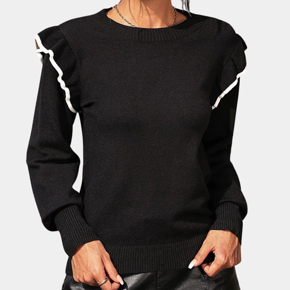 Keilah - Elegante jersey con volantes para mujer