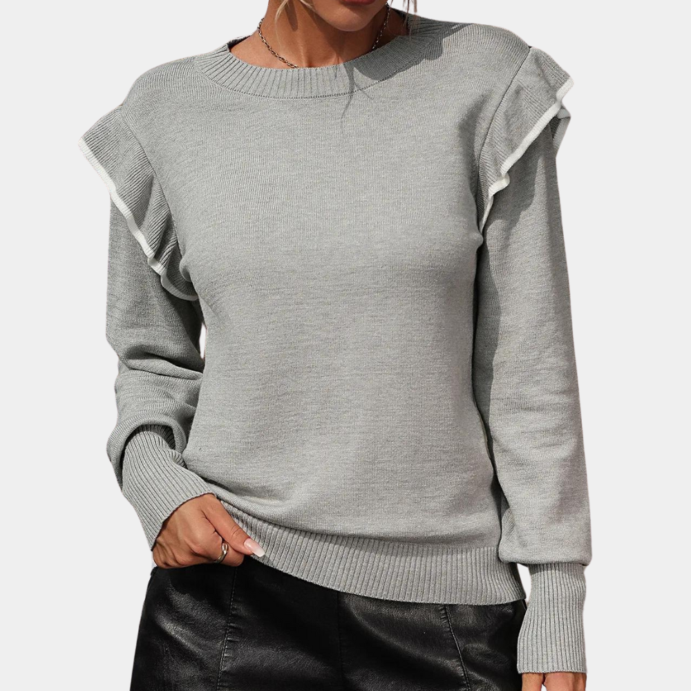 Keilah - Elegante jersey con volantes para mujer