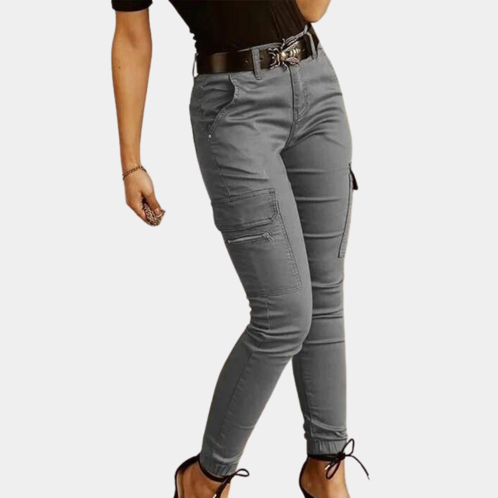 Vaqueros cargo informales para mujer