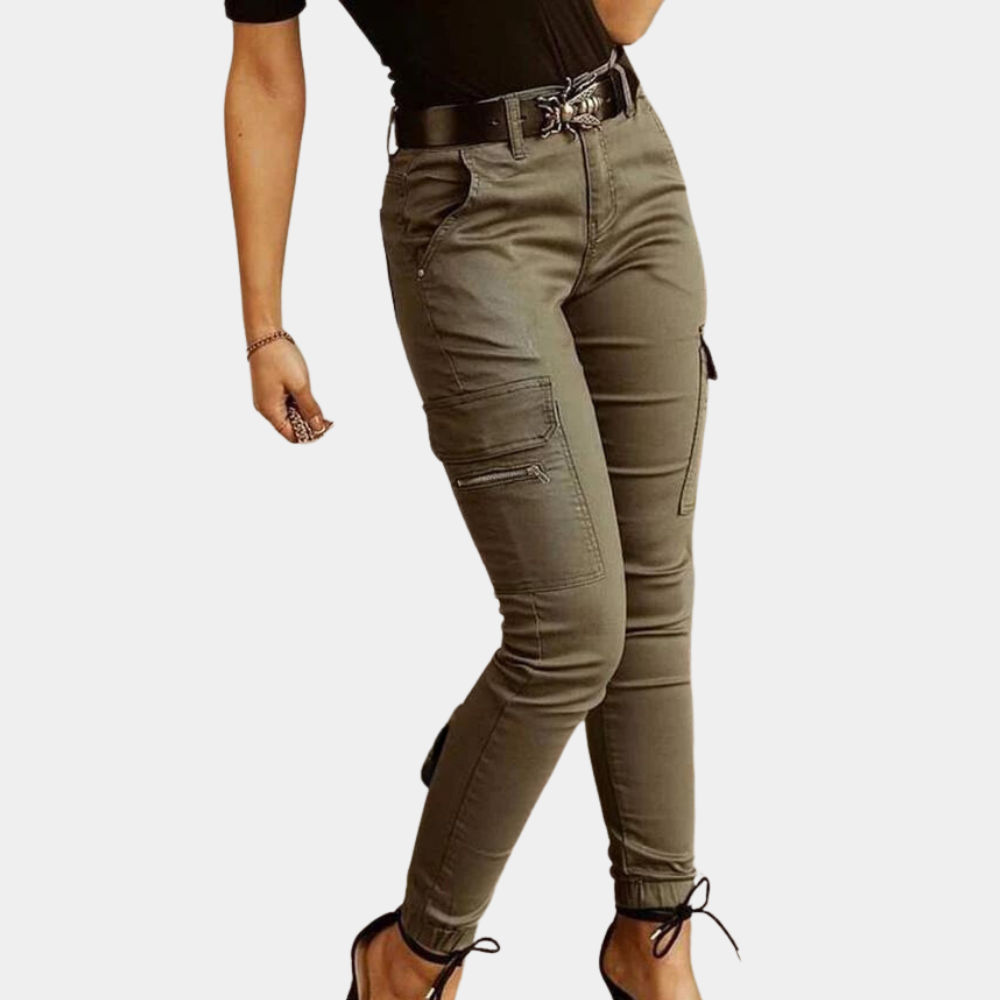 Vaqueros cargo informales para mujer