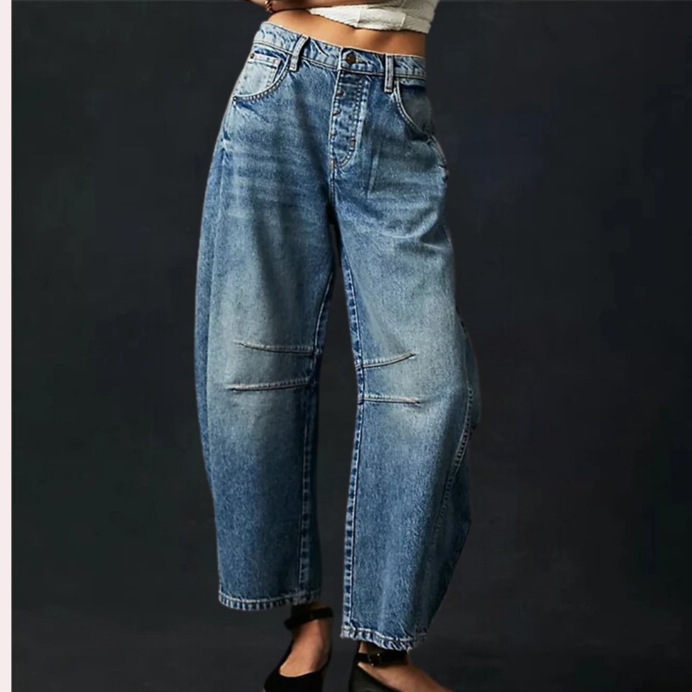 Vaqueros anchos de moda para mujer