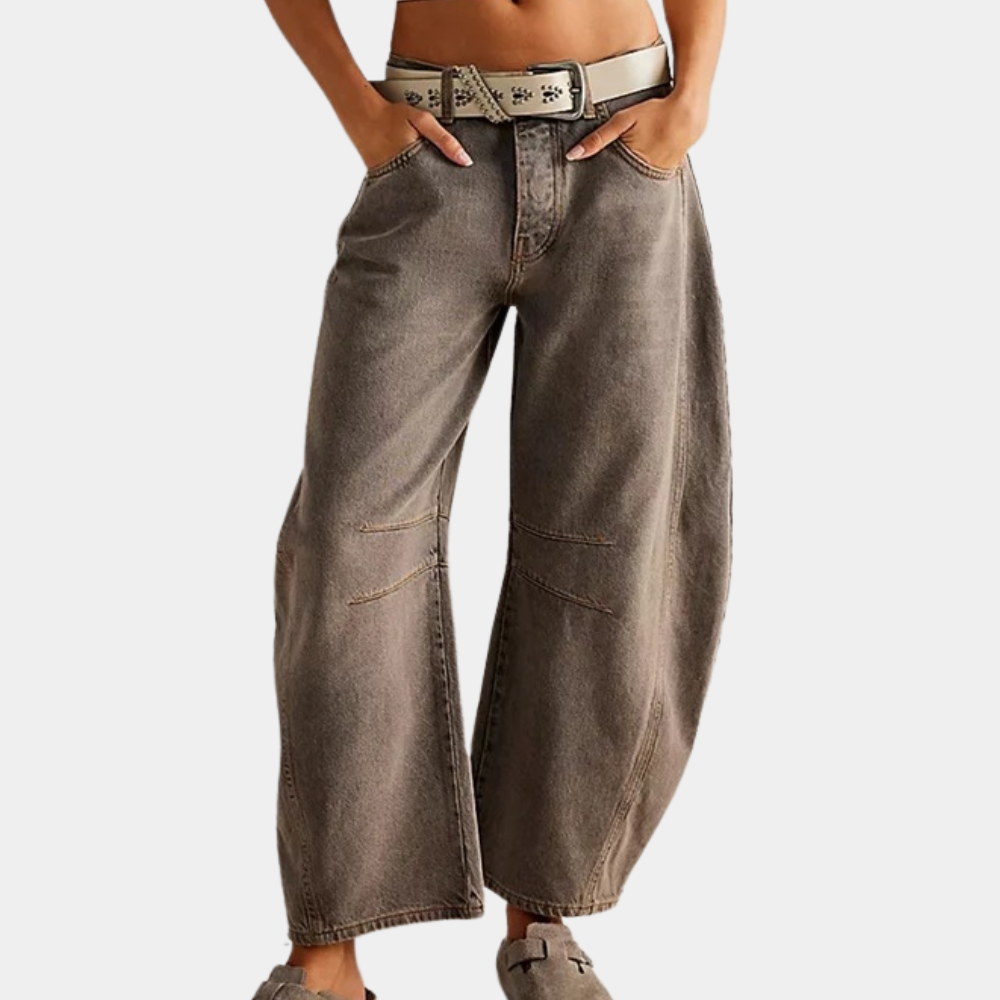 Vaqueros anchos de moda para mujer