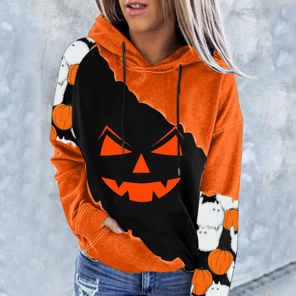 Haydée - Moderna sudadera de Halloween para mujer