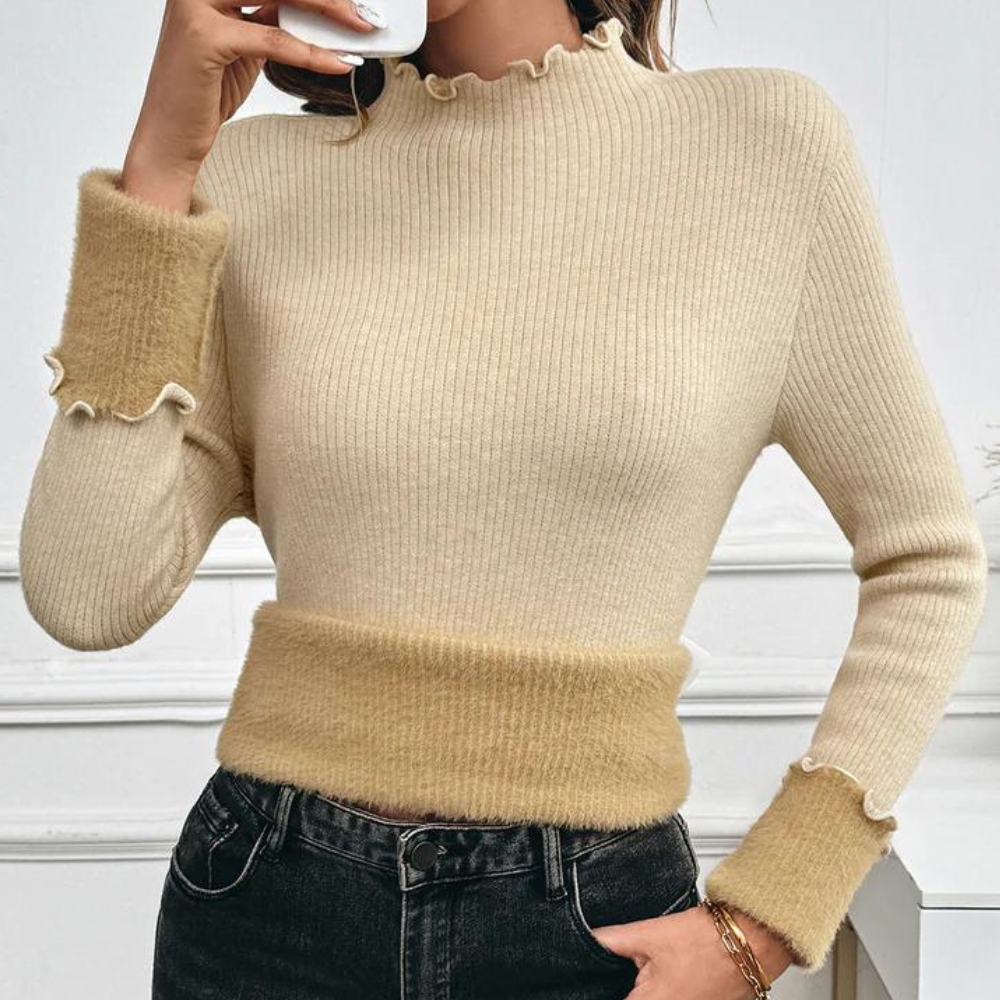 Livia | Caqui Cálido y elegante jersey para mujer