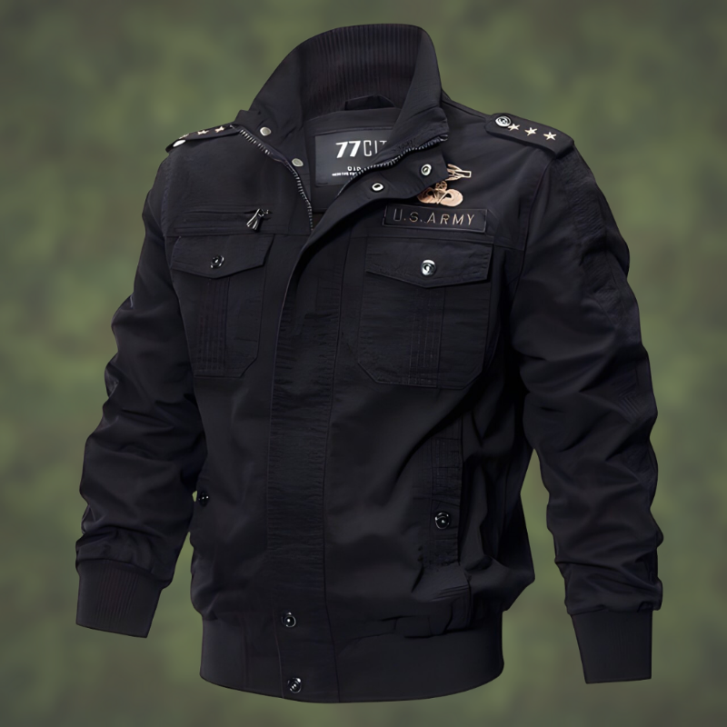 Exclusiva chaqueta bomber militar para hombre | Perfecta para actividades al aire libre