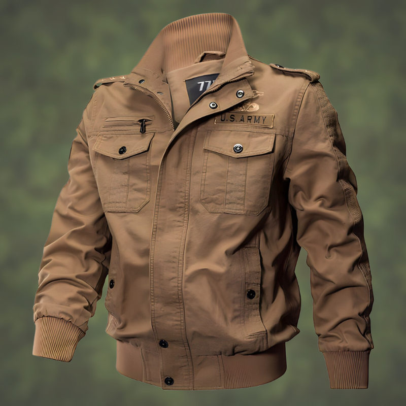 Exclusiva chaqueta bomber militar para hombre | Perfecta para actividades al aire libre