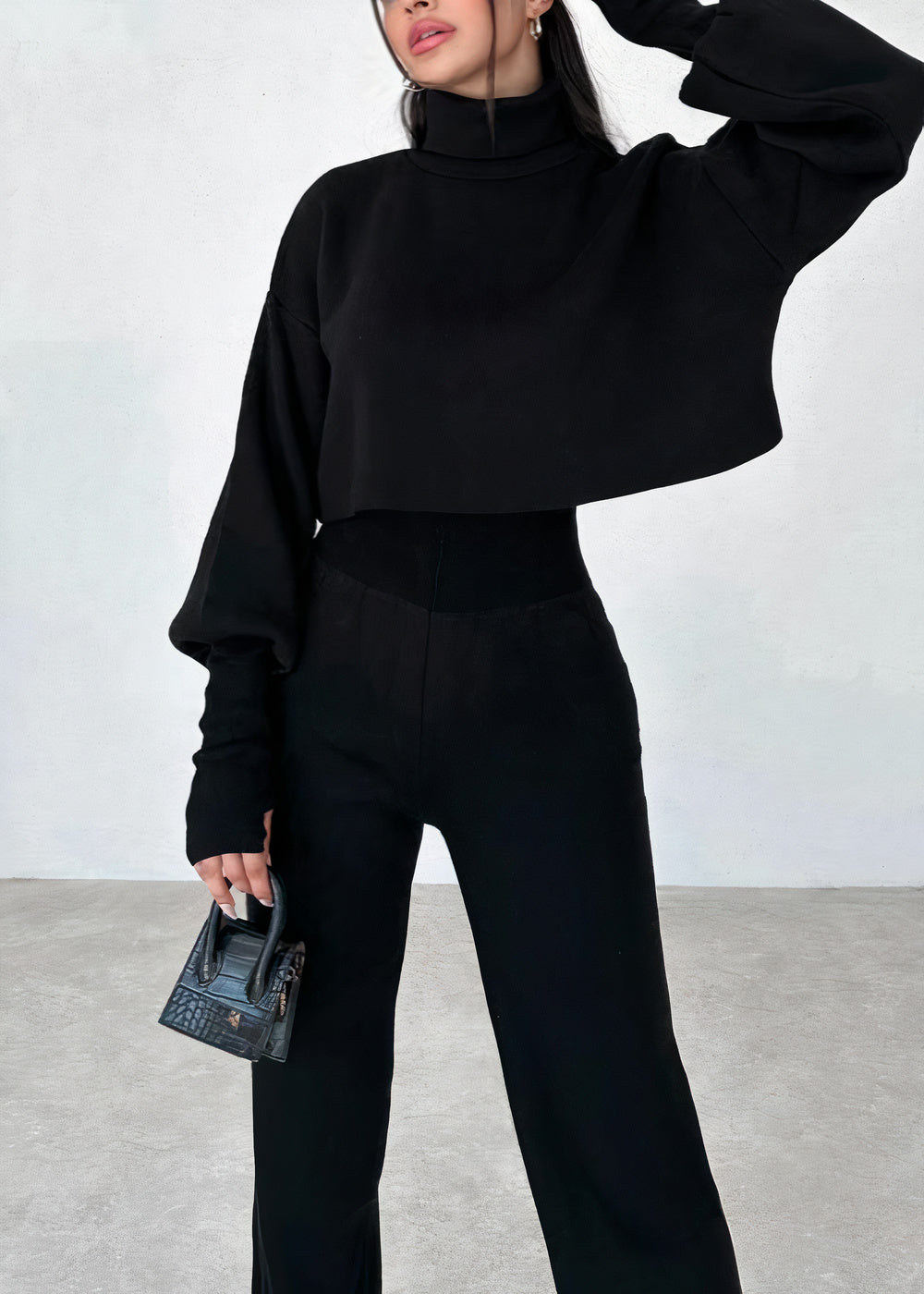 Cómodo conjunto de traje de cuello alto | Cas