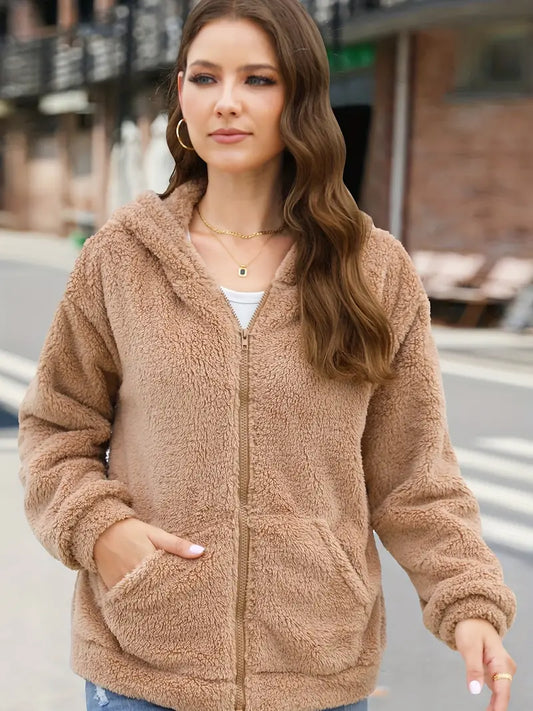 Lea | Chaqueta polar de invierno para mujer con capucha