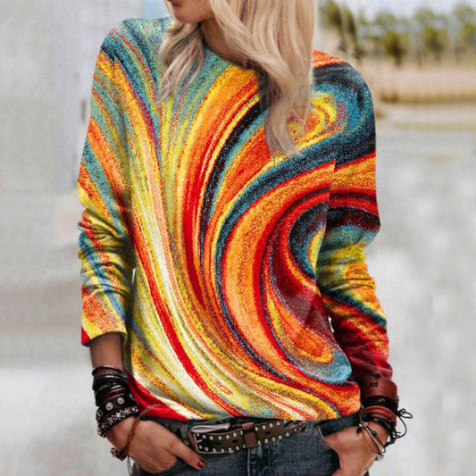 Jersey con estampado de aceite para mujer