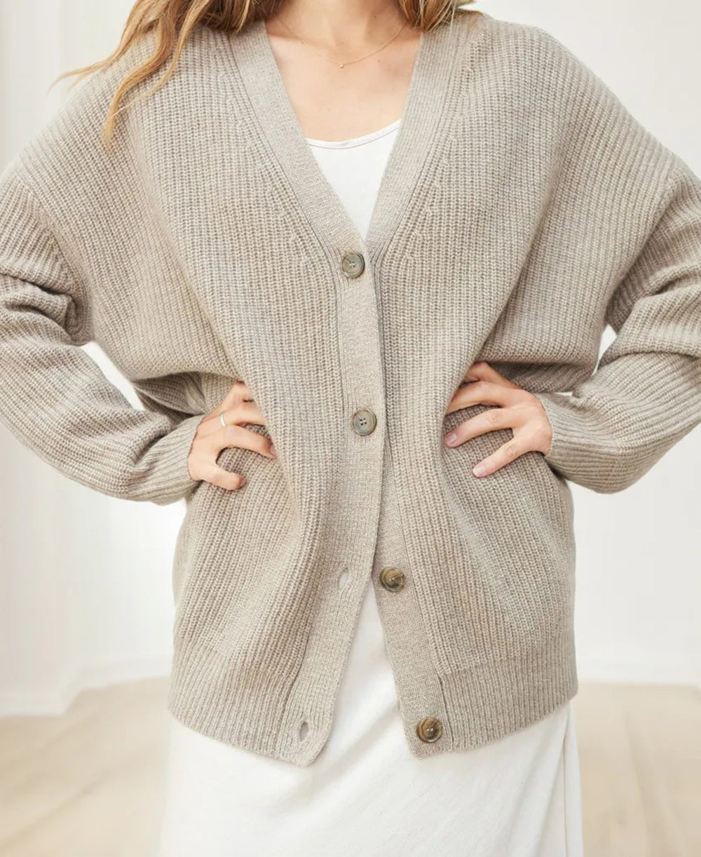 Riya - Chaqueta de punto con botones para mujer
