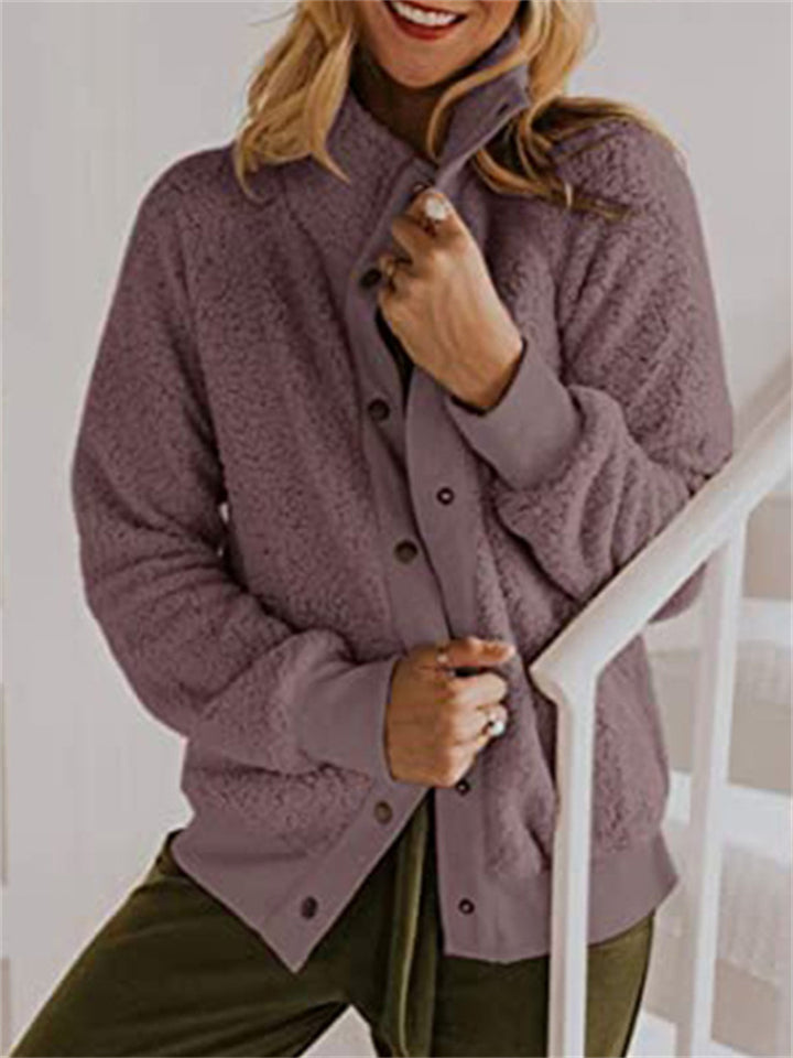 Cómoda chaqueta sin capucha para el frío