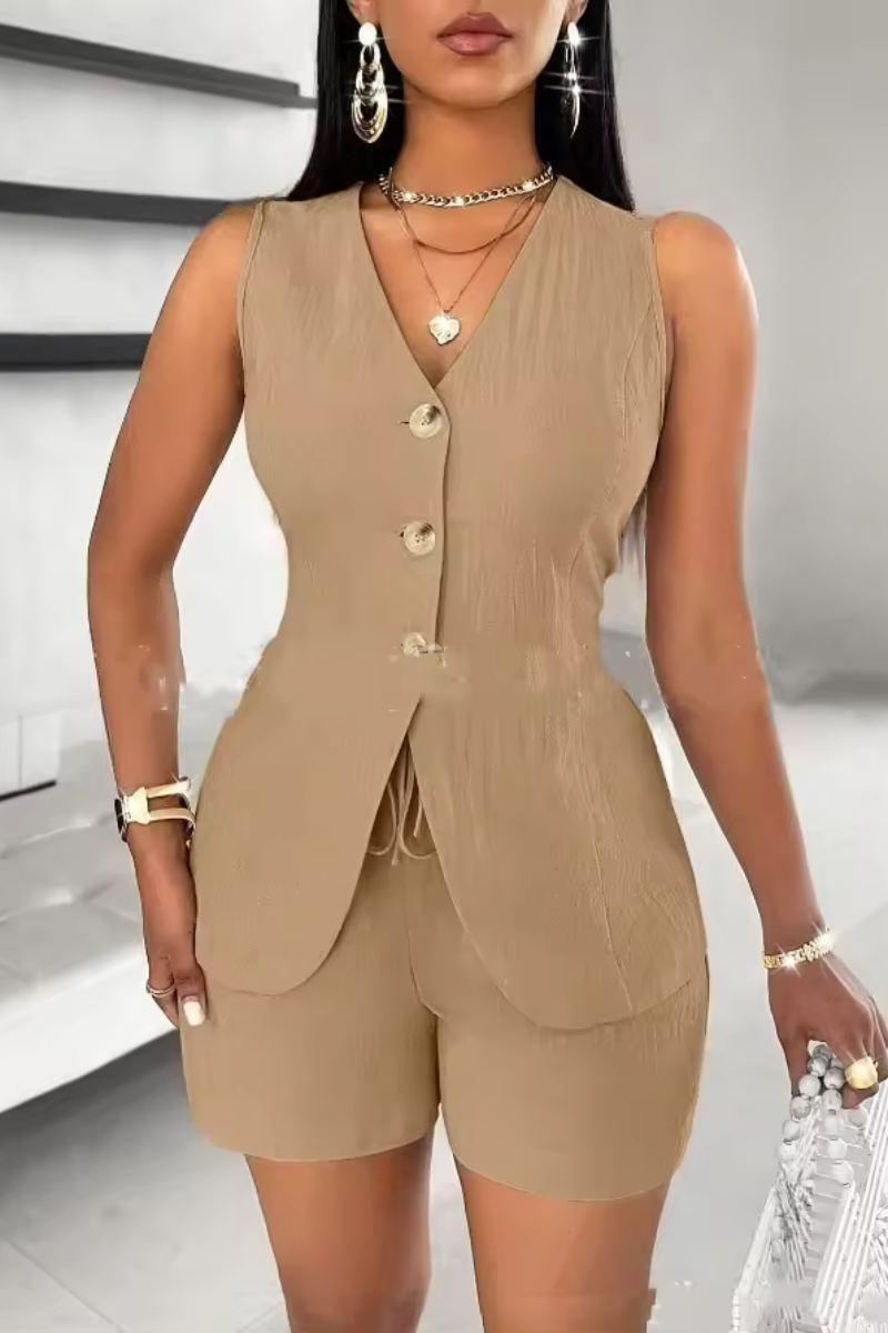 Charlotte | Elegante Chalecos Pantalones Cortos Traje