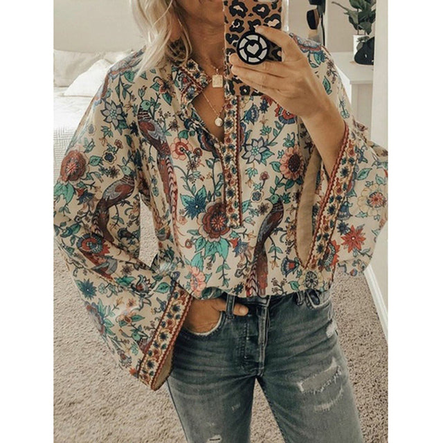 Blusa Vinera | Blusa Boho con Mangas Batwing